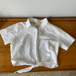 Tie Front Button Down Shirt